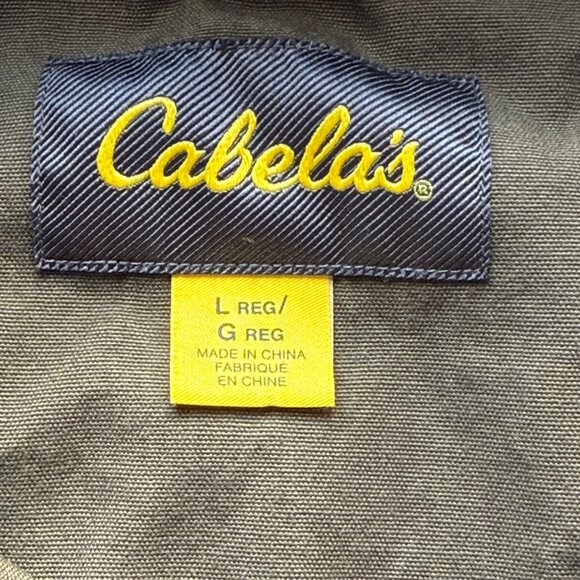 Cabelas Mens Long Sleeve Button-Up Shirt Olive Green Size L - Picture 6 of 7